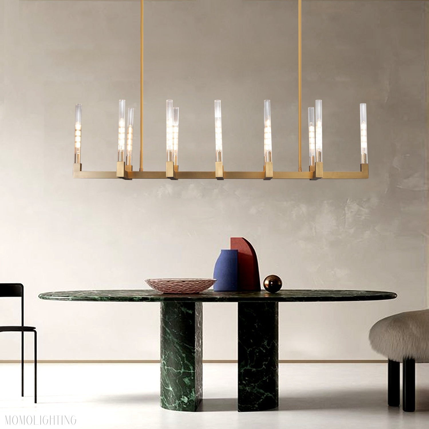 Candlestick Linear Chandelier 67"-Momo Lighting