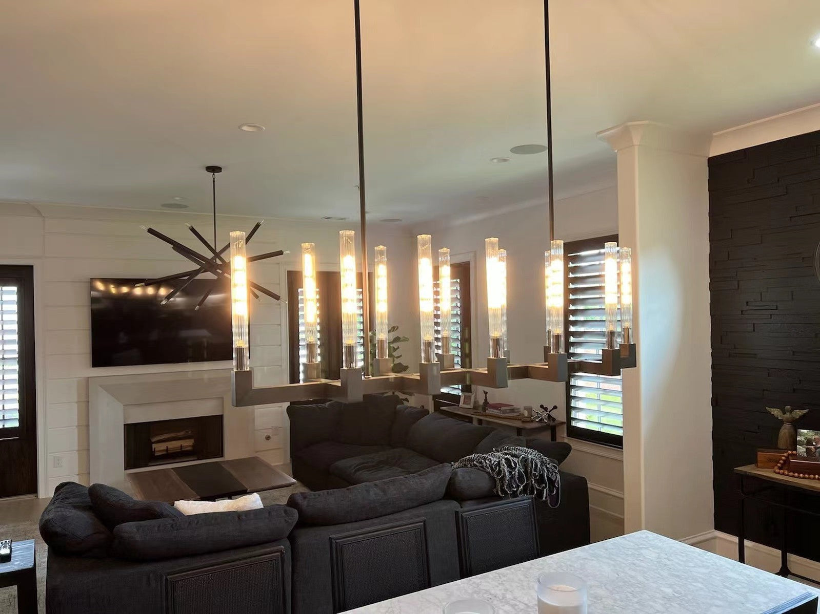 Candlestick Linear Chandelier 67"-Momo Lighting