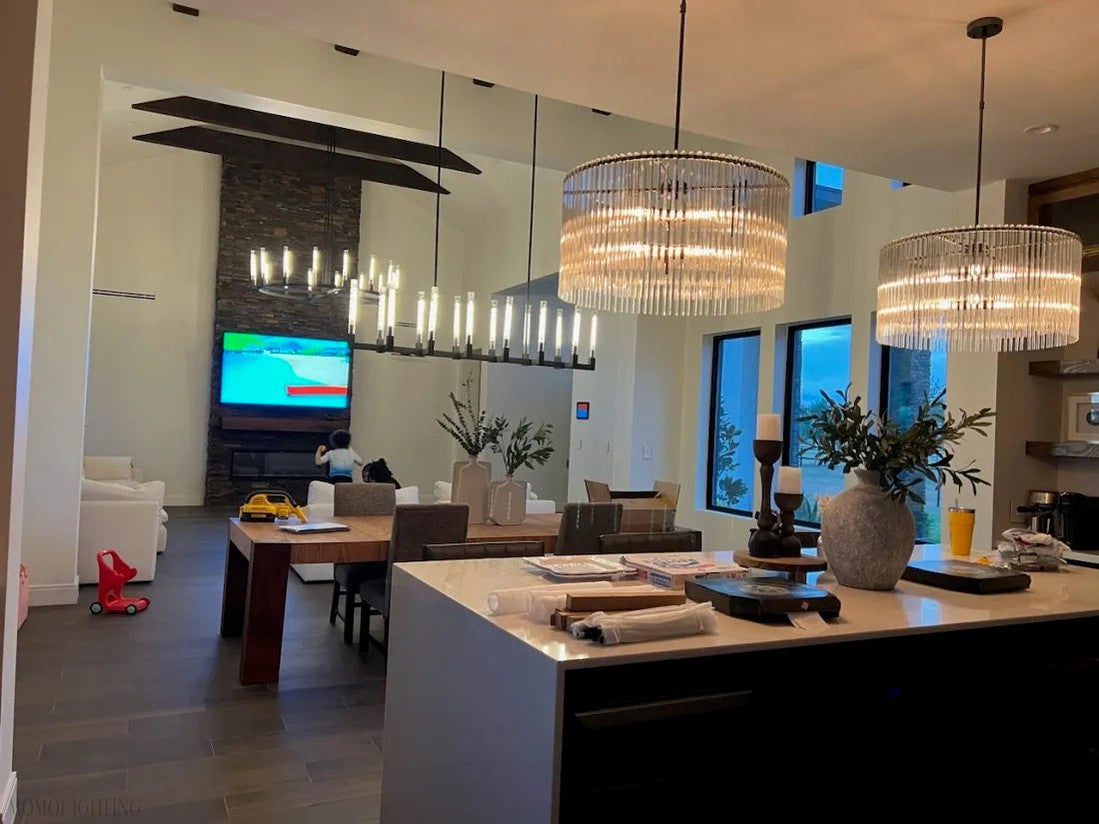 Candlestick Round Chandelier 60"-Momo Lighting