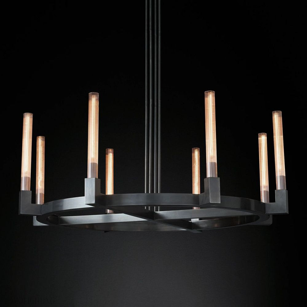 Candlestick Round Chandelier-Momo Lighting