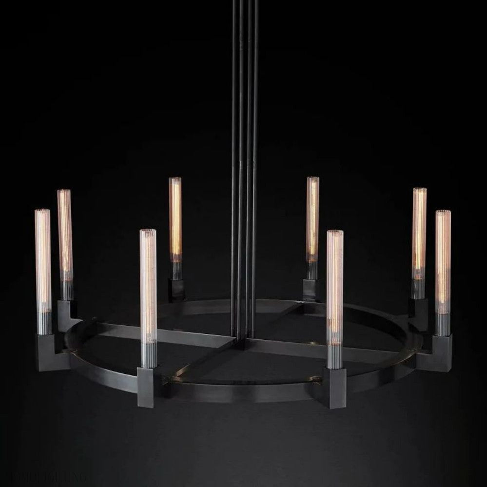 Candlestick Round Chandelier-Momo Lighting