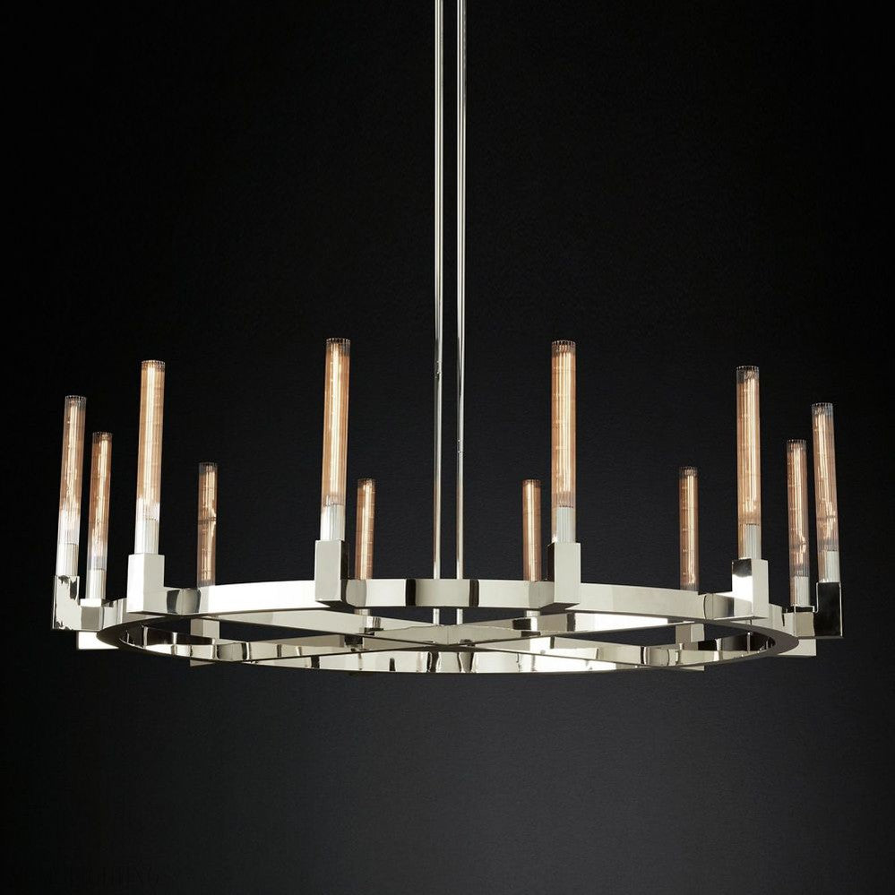 Candlestick Round Chandelier-Momo Lighting