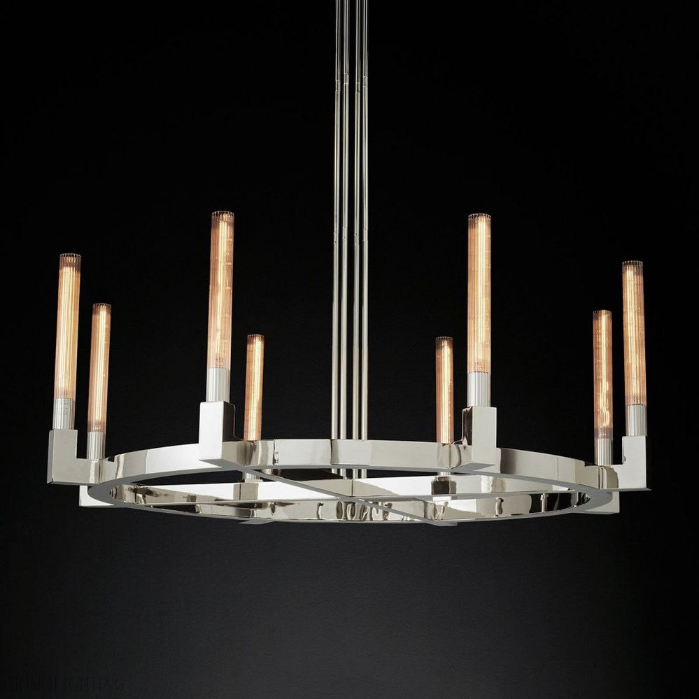 Candlestick Round Chandelier-Momo Lighting