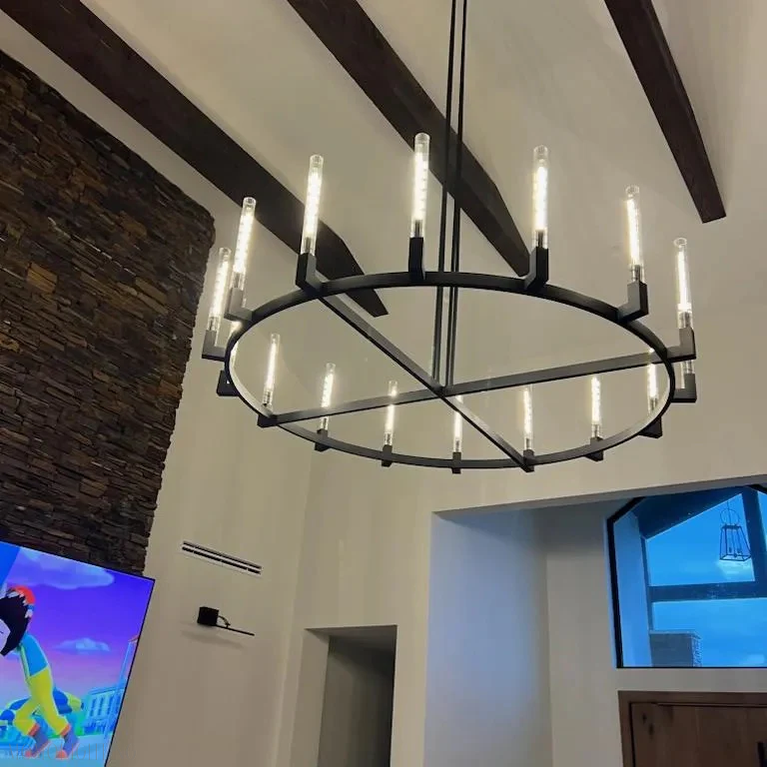 Candlestick Round Chandelier-Momo Lighting