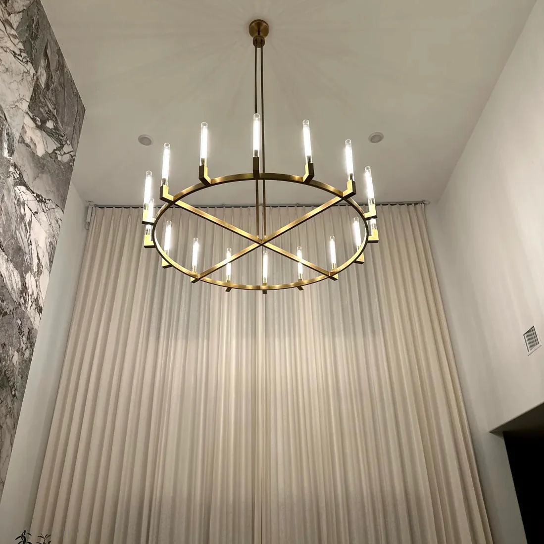 Candlestick Round Chandelier-Momo Lighting