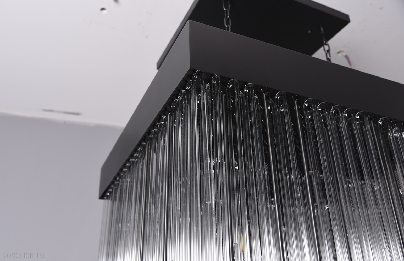 Cascade Glass Rectangular Chandelier 54"-Momo Lighting