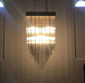 Cascade Glass Rectangular Chandelier 54