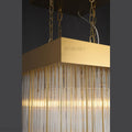 Cascade Glass Rectangular Chandelier 54