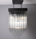Cascade Glass Rectangular Chandelier 54