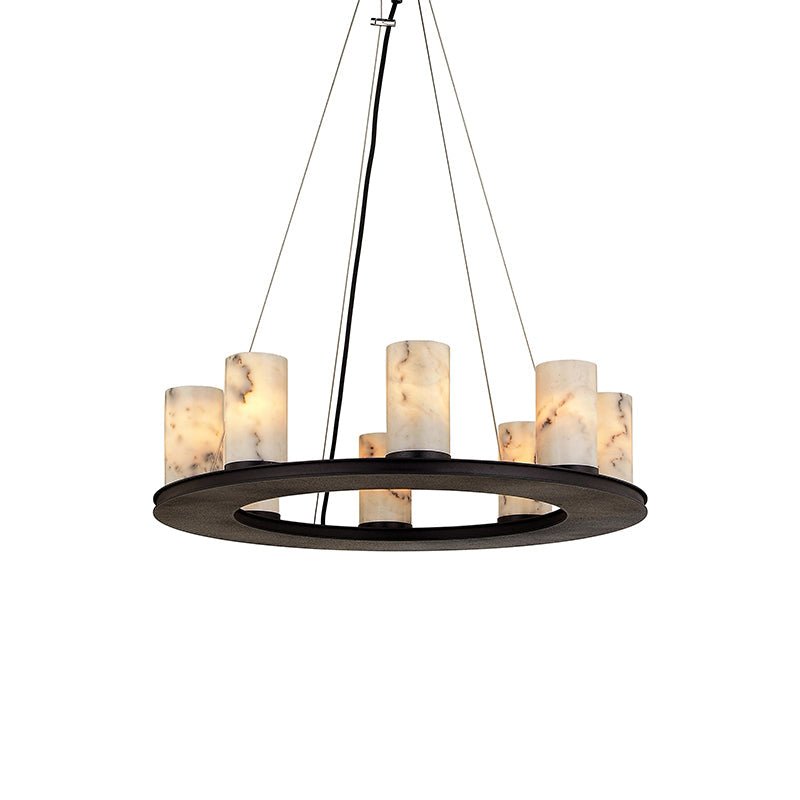Centrum Alabaster Round Chandelier-Momo Lighting
