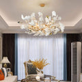 Ceramic Ginkgo Petal Chandelier-Momo Lighting