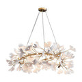 Ceramic Ginkgo Round Chandelier-Momo Lighting