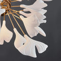 Ceramic Ginkgo Round Staircase Chandelier-Momo Lighting