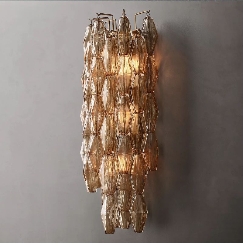 Chiaravalle Glass Tiered Grand Wall Sconce