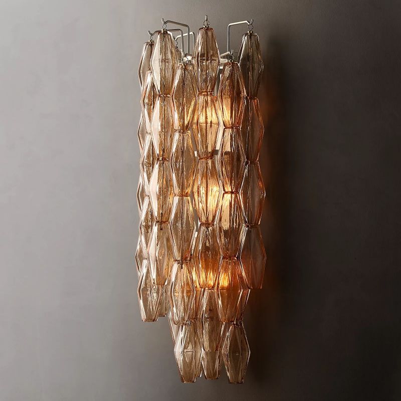 Chiaravalle Glass Tiered Grand Wall Sconce