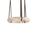 Charlene Alabaster Halo Circle Chandelier-Momo Lighting