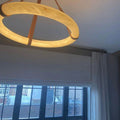 Charlene Alabaster Halo Circle Chandelier-Momo Lighting