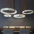 Charlene Alabaster Halo Circle Chandelier-Momo Lighting