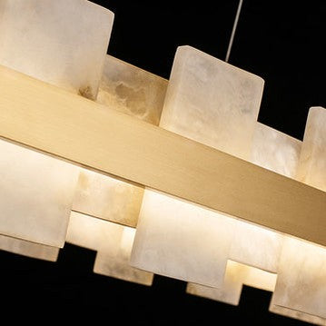 Charlene Marble Gol Modern Chandelier