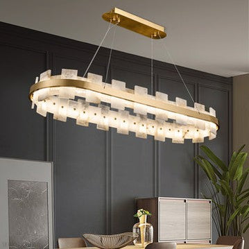 Charlene Marble Gol Modern Chandelier