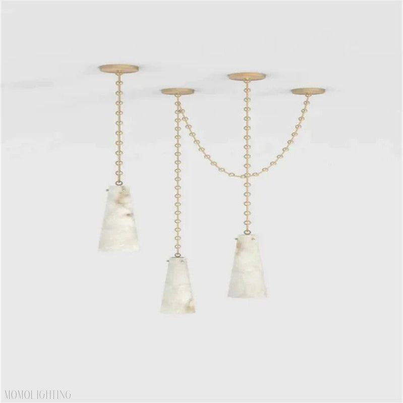 Charlene Marble Modern 3-Light Chandelier