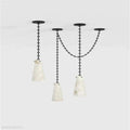 Charlene Marble Modern 3-Light Chandelier-Momo Lighting
