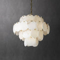 Charlene Marble Multi-Tier Round Chandelier-Momo Lighting