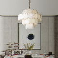 Charlene Marble Multi-Tier Round Chandelier-Momo Lighting