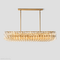 Chiaravalle Glass Tiered Rectangular Chandelier 54