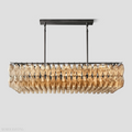 Chiaravalle Glass Tiered Rectangular Chandelier 54