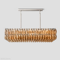 Chiaravalle Glass Tiered Rectangular Chandelier 54