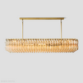 Chiaravalle Glass Tiered Rectangular Chandelier 74