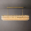 Chiaravalle Glass Tiered Rectangular Chandelier 74