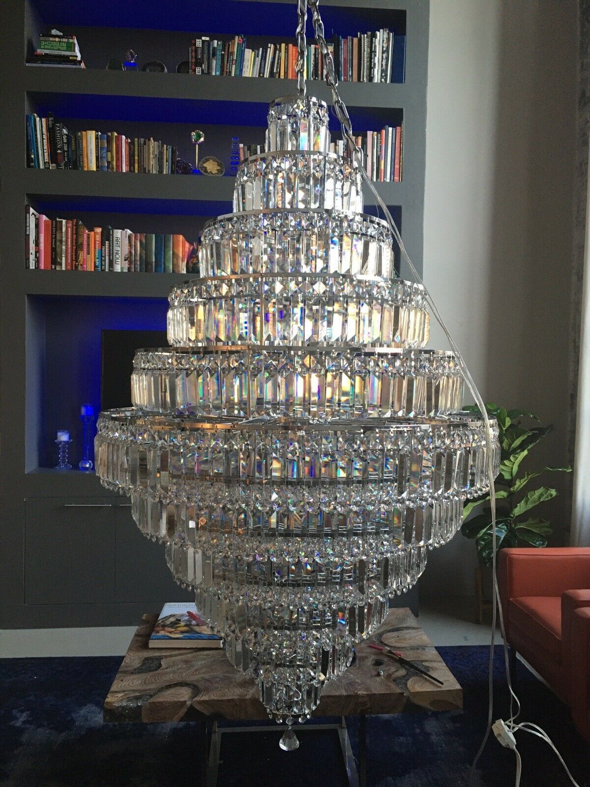 Chrome/ Silver/ Gold Extra Large Chandelier For Foyer Living Room Staircase Crystal Ceiling Lighting Fixture-Momo Lighting