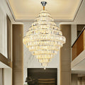 Chrome/ Silver/ Gold Extra Large Chandelier For Foyer Living Room Staircase Crystal Ceiling Lighting Fixture-Momo Lighting