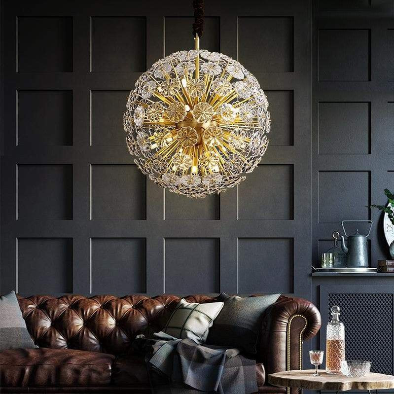 Classic Brass Dandelion Chandelier-Momo Lighting