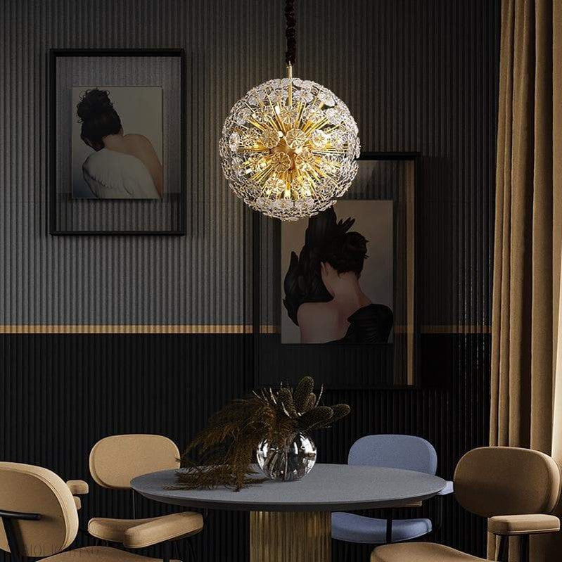 Classic Brass Dandelion Chandelier-Momo Lighting