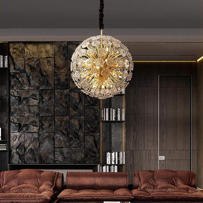 Classic Brass Dandelion Chandelier-Momo Lighting