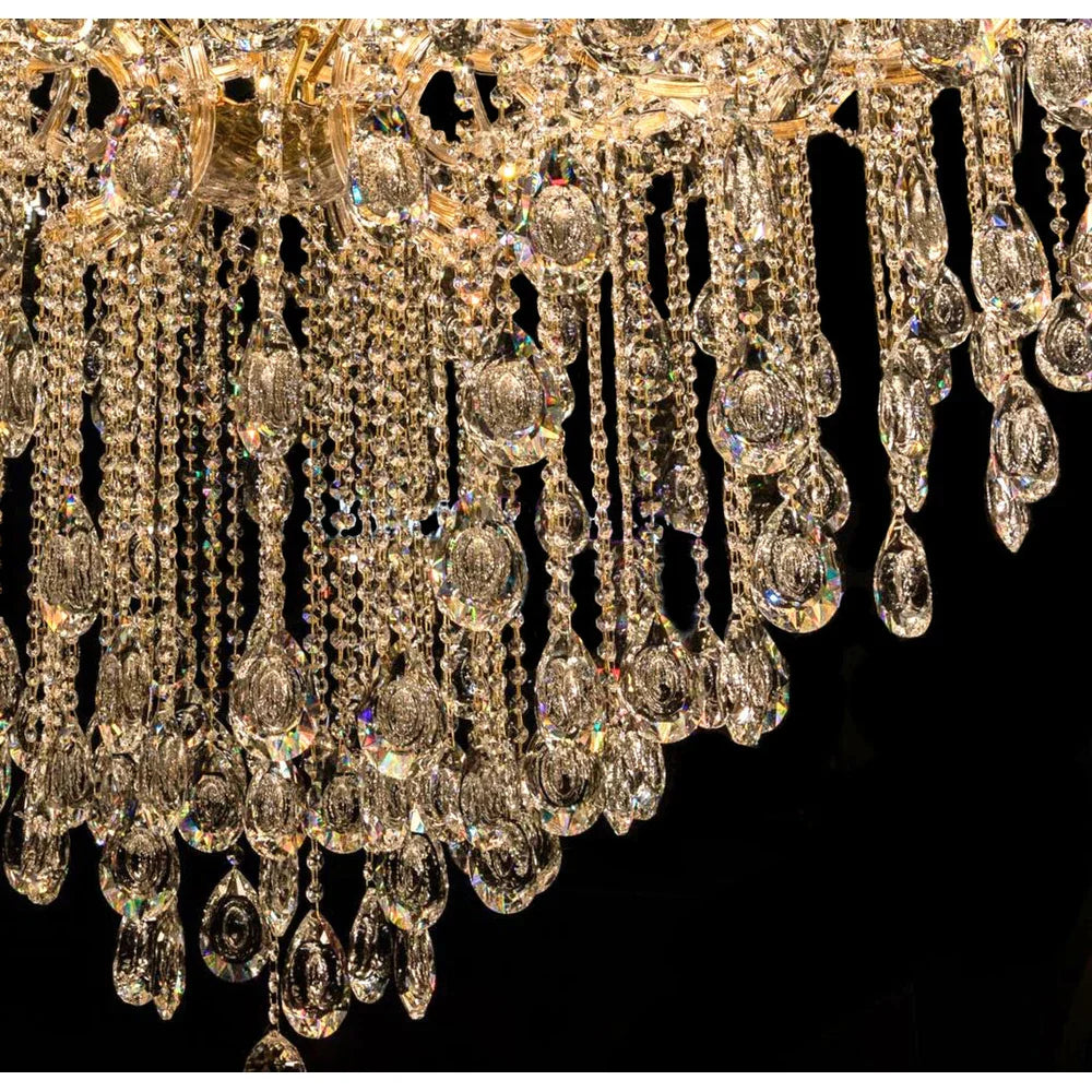 Classic Modern Multi-layers Crystal Chandelier for Staircase/Foyer/Villa-Momo Lighting