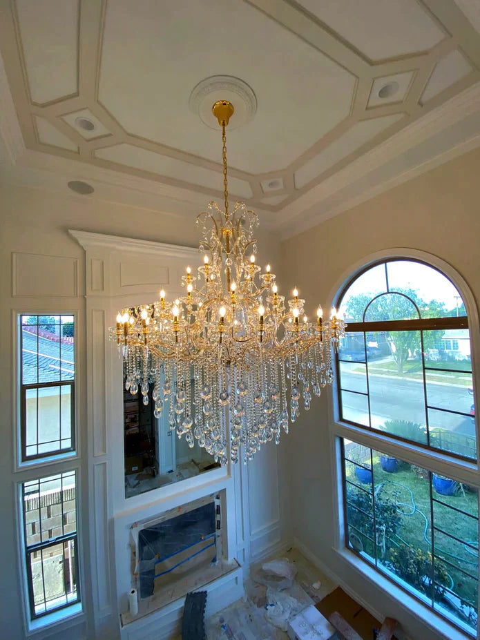 Classic Modern Multi-layers Crystal Chandelier for Staircase/Foyer/Villa-Momo Lighting