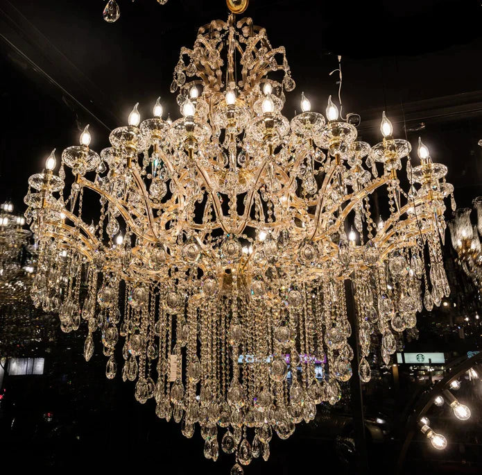 Classic Modern Multi-layers Crystal Chandelier for Staircase/Foyer/Villa-Momo Lighting