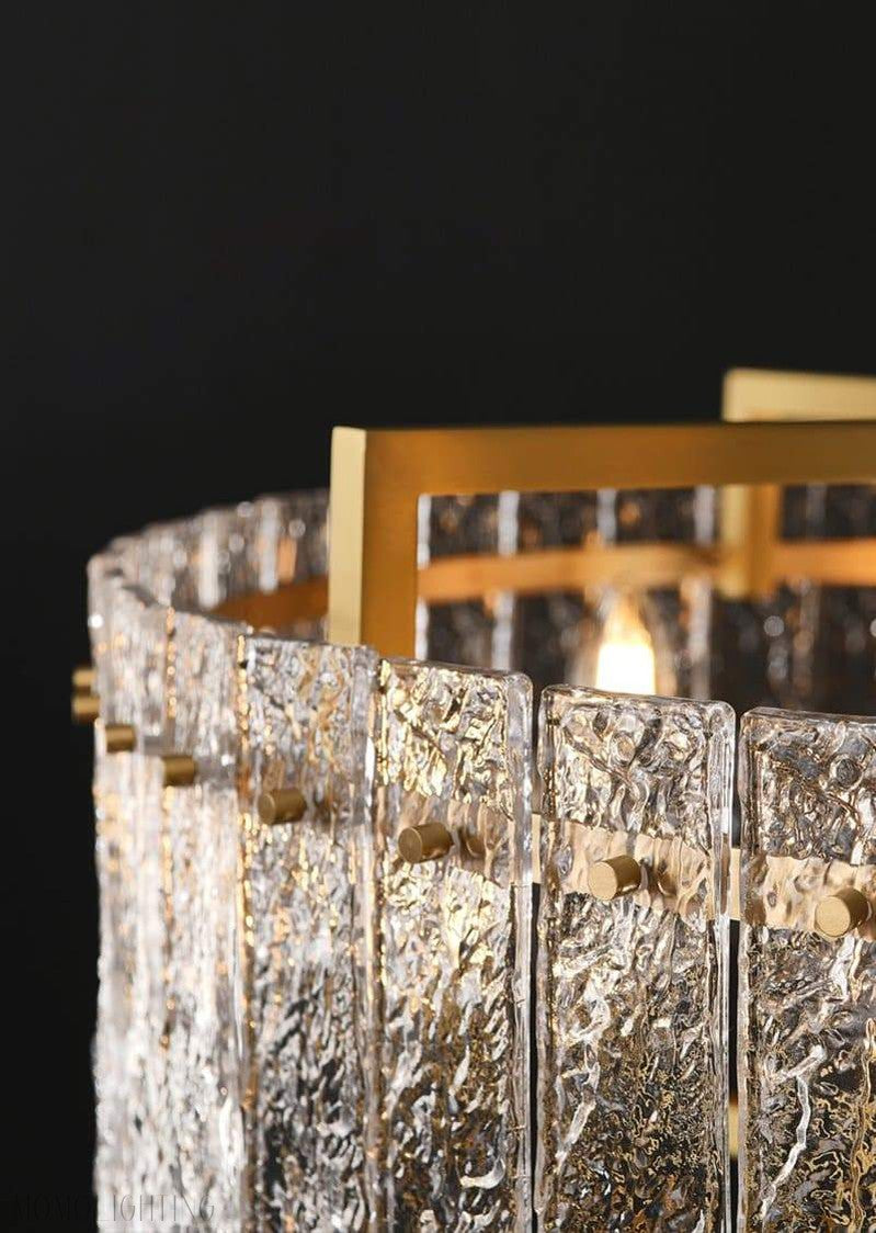 Classic Moire Crystal Round Chandelier-Momo Lighting