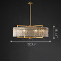 Classic Moire Crystal Round Chandelier-Momo Lighting