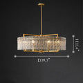 Classic Moire Crystal Round Chandelier-Momo Lighting