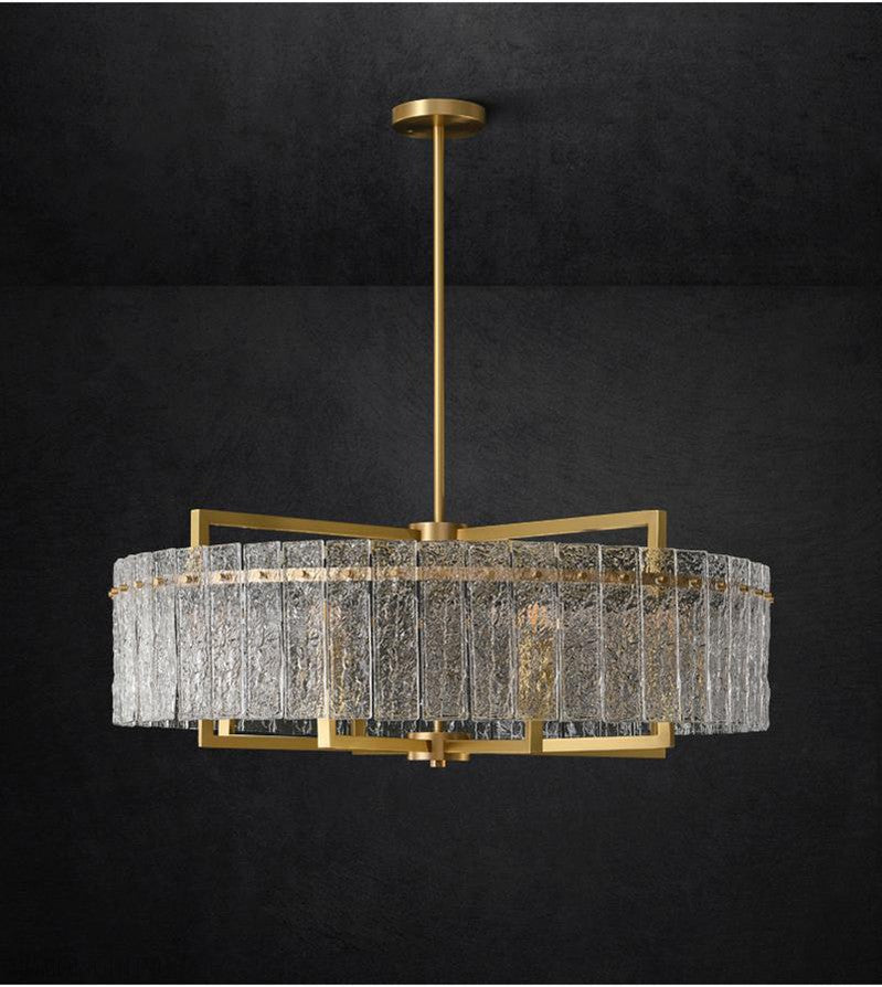 Classic Moire Crystal Round Chandelier-Momo Lighting