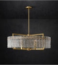 Classic Moire Crystal Round Chandelier-Momo Lighting