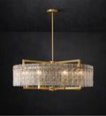 Classic Moire Crystal Round Chandelier-Momo Lighting
