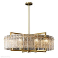 Classic Moire Crystal Round Chandelier-Momo Lighting