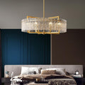 Classic Moire Crystal Round Chandelier-Momo Lighting