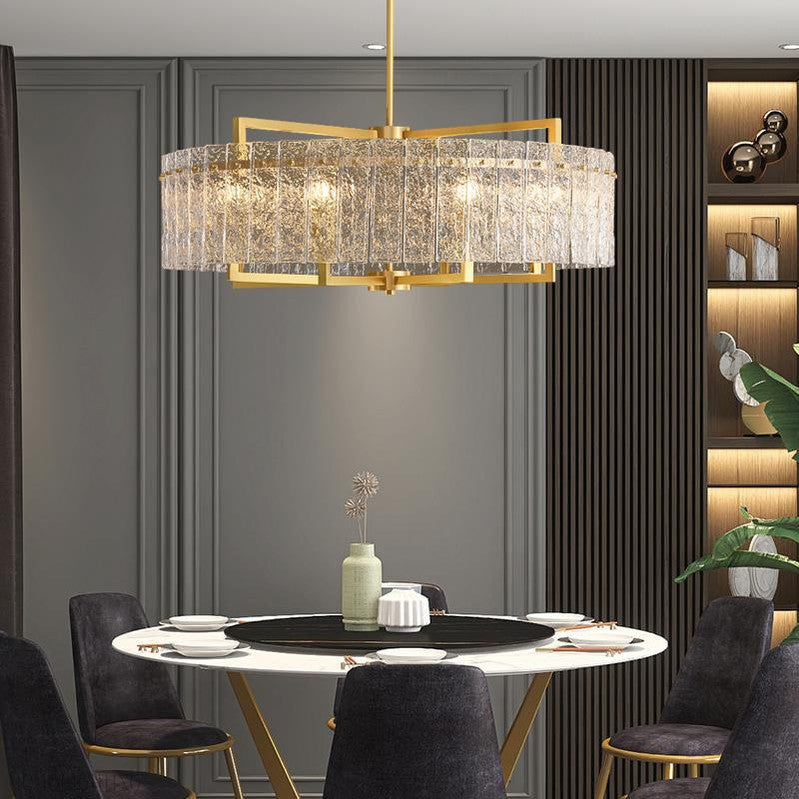 Classic Moire Crystal Round Chandelier-Momo Lighting